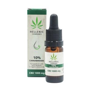 Hellenic Cannabis / Έλαιο κάνναβης 10% CBD (1000mg) Full Spectrum - 10ml